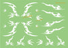 Tribal Decals White (14cm x 10cm) (1 sheet)