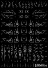 Tribal Lotus Decals S Silver (110mm x 156mm) (1 sheet)