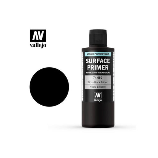 Vallejo 74.660 Surface Primer Gloss Black Primer 200ml