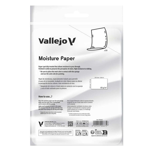 Vallejo B90003 Moisture paper for wet palette (30sheets)