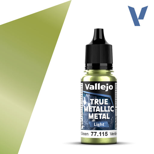 VALLEJO 77.115 TRUE METALLIC METAL LIGHT AMBER GREEN 18ml