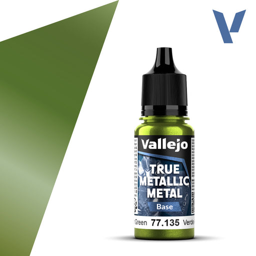 VALLEJO 77.135 TRUE METALLIC METAL BASE AMBER GREEN 18ml