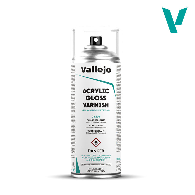 Vallejo Hobby Spray Paint GLOSS VARNISH 400ml