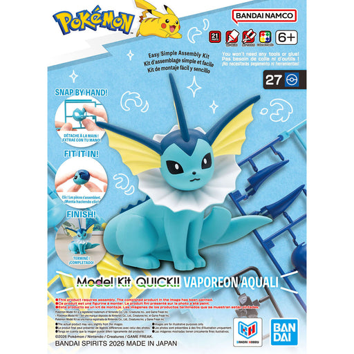 Pokemon Plamo Quick!! #27 Vaporeon