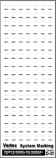 VSC-01K Caution System Marking C-01 Black (142 x 50mm) (1 sheet)