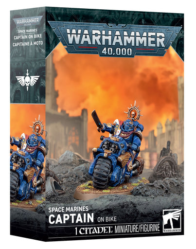 Warhammer 40K Space Marines Captain on Bike