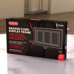 EVORETRO Wood Graded Card Display Frame Case fit for 3 PSA