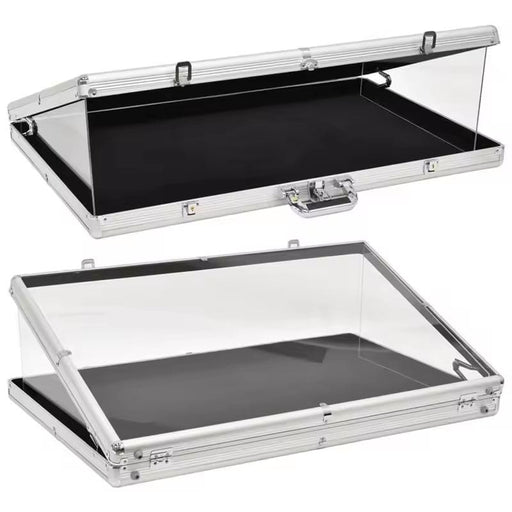 EVORETRO Trading Card Display Suitcase 24 x 20 x 3 Inch Aluminum/Acrylic Frame