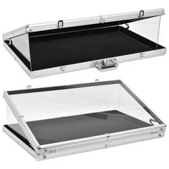 EVORETRO Trading Card Display Suitcase 24 x 20 x 3 Inch Aluminum/Acrylic Frame
